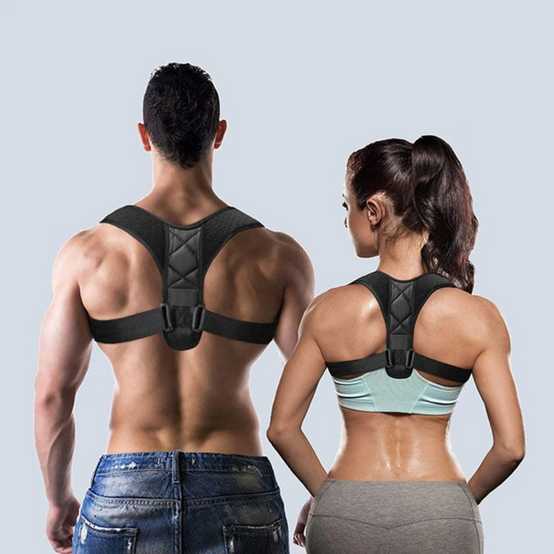 Cinto de correção de postura traseira, prevenção de corcunda, correção de postura sentada, unissex, respirável, modelagem corporal