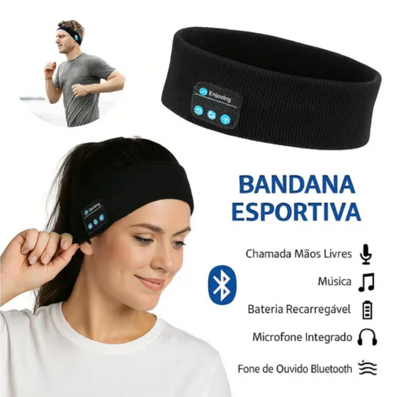 Fones De Ouvido Sem Fio Bluetooth, Esportes Dormir Headband, Fones De Ouvido Elásticos, Música Eye Mask, Headset