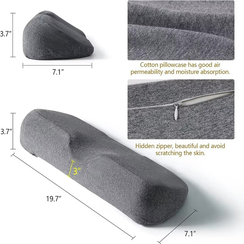 Travesseiro cervical, travesseiro de contorno de espuma de memória, travesseiros de cama para dormir lateral, travesseiro ortopédico ergonômico para dormir, travesseiro de pescoço